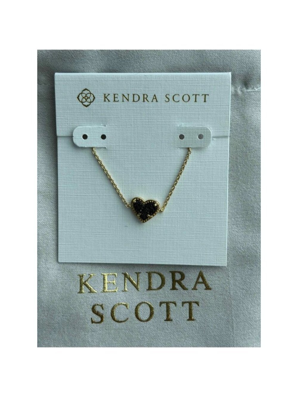 Kendra Scott Black Heart Pendant Necklace